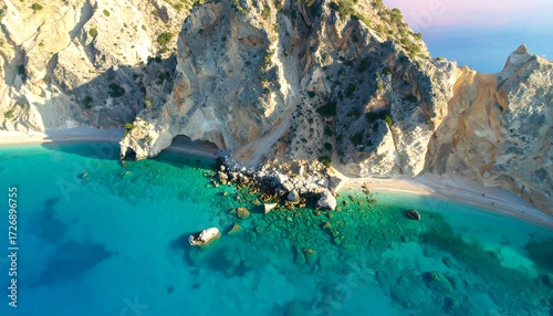 Stunning coastal scenery, turquoise water, and rocky cliffs