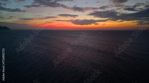 Amazing sunrise beach landscape. Royalty high-quality free best stock of orange and golden sunset sky calmness tranquil relaxing sunlight summer mood, Panorama of tropical beach seascape horizon 