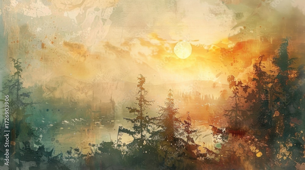 Naklejka premium Vintage Oil Painting Style Art Background Images