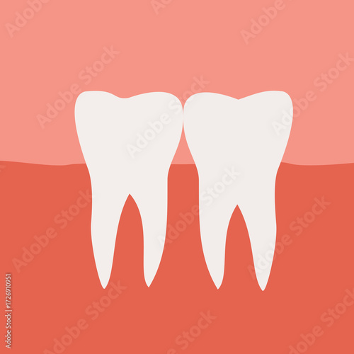 Healthy white teeth vector illustration