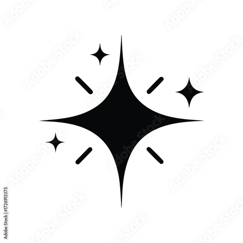 Shine Sparkle Icon Minimal Lines