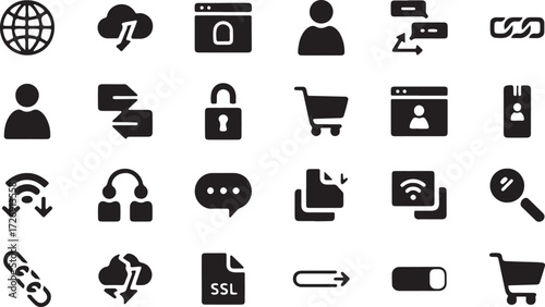 Chat icon, Message bubble vector, Communication symbol graphic, Text message silhouette, Social chat clipart, Online chat artwork, Chat outline illustration, Talk message design, Messenger graphic log