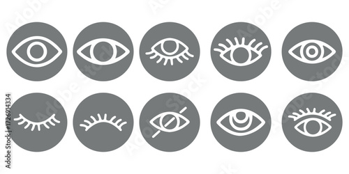 Visible icon In Flat and stroke Style Vector For App, UI, Websites. Black Vector Illustration.