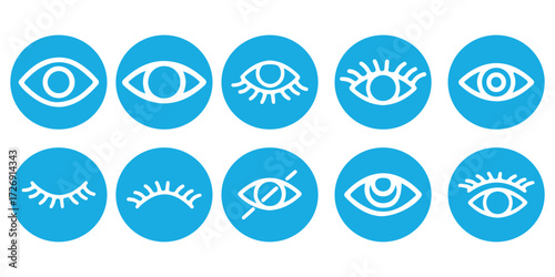 Visible icon In Flat and stroke Style Vector For App, UI, Websites. Black Vector Illustration.