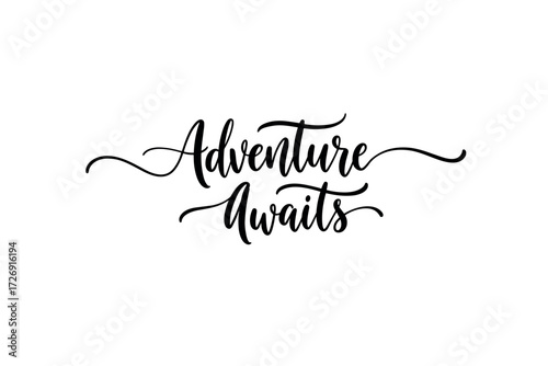 Adventure awaits inspiring travel quotes in a nature-inspired setting for wanderlust enthusiasts. Vector illustration