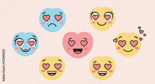 Loving hearts emojis