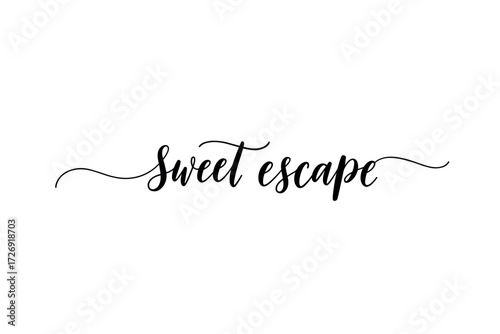 Escape to serenity a sweet journey in nature's embrace scenic landscape tranquil environment inspirational viewpoint. Vector illustration