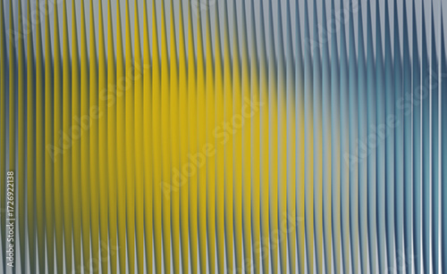 Abstract textured glass with blurred yellow and blue hues