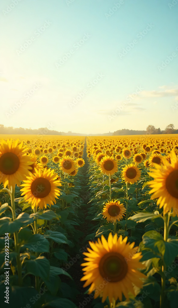 Fototapeta premium Sunflower Field Horizon