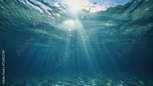 Sunlight streams underwater