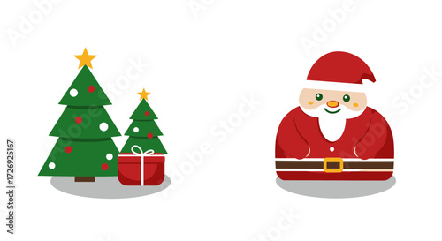christmas card with santa claus