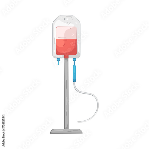 Illustration of Blood Transfusion Bag 