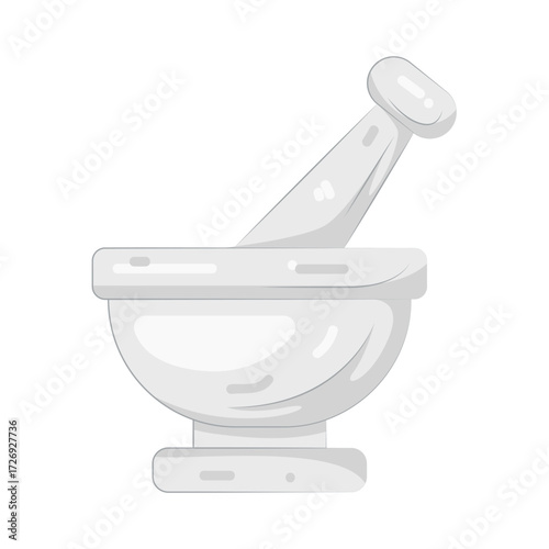 Illustration of Mortar and Pestle 