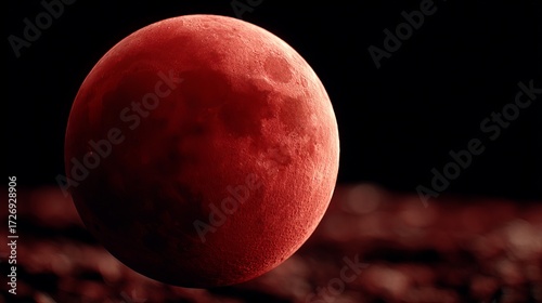 Ultra Close Blood Moon Surface Detail