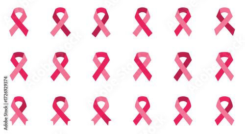 Pink ribbons symbolize breast cancer awareness during october campaign to promote early detection and support for patients, creating a hopeful and supportive atmosphere.