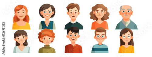 Diverse Cartoon Characters Illustration