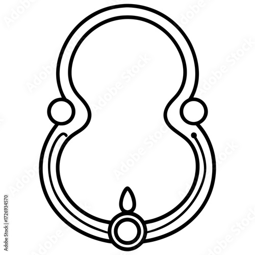 Nose Ring line art vector