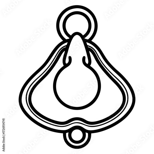 Nose Ring line art vector