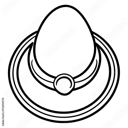Nose Ring line art vector