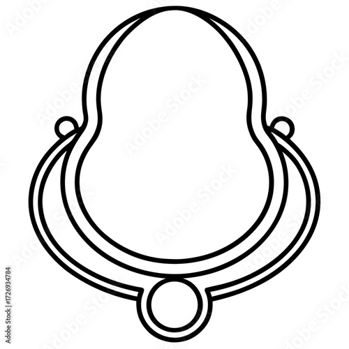 Nose Ring line art vector
