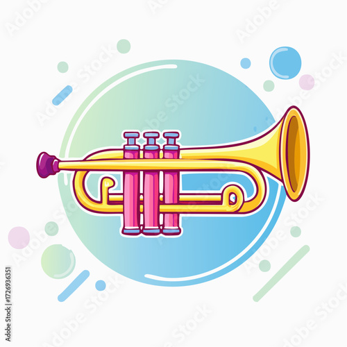 vector illustration of a trumpet