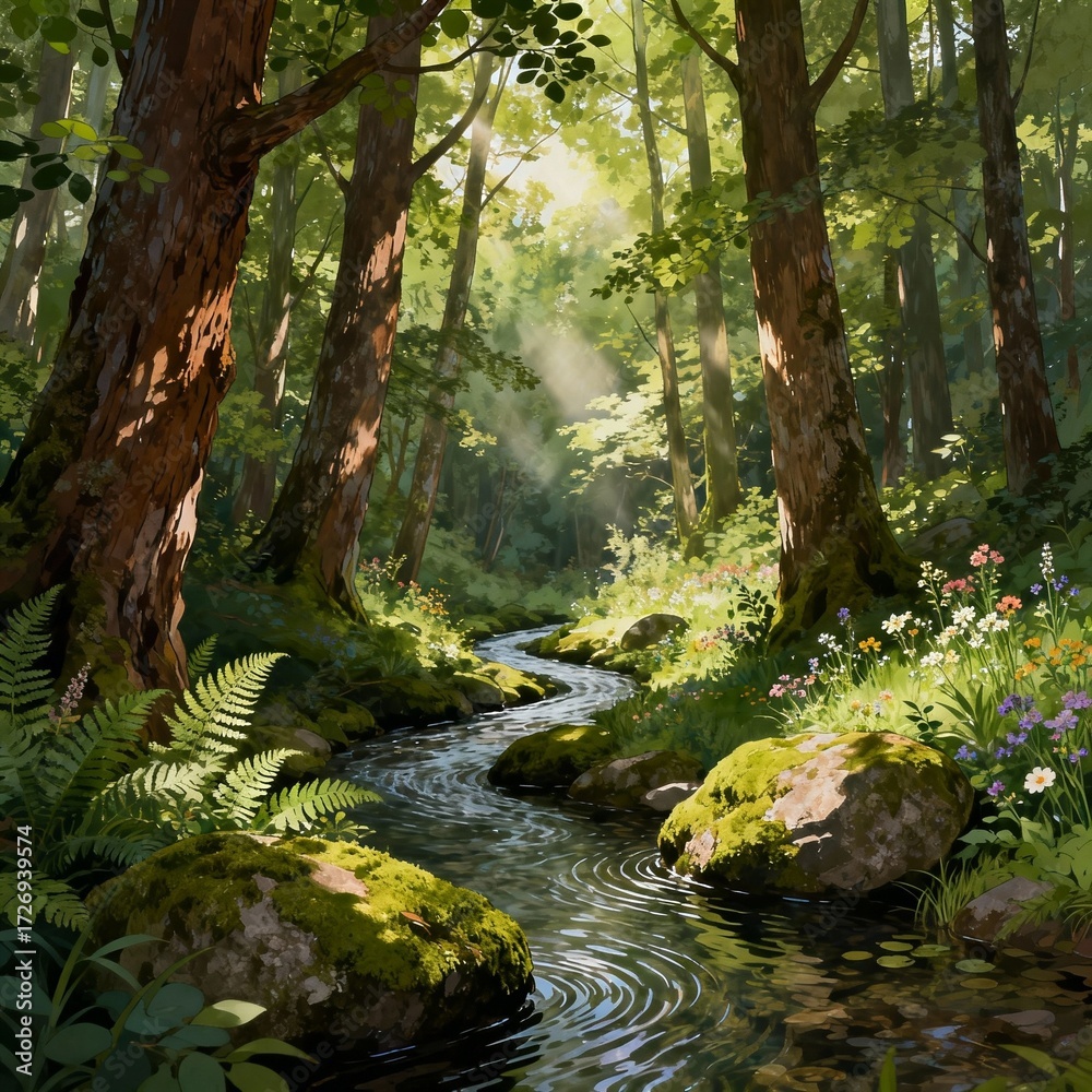 Obraz premium Forest illustration