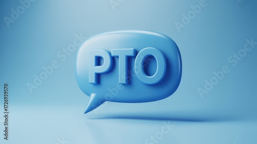 PTO speech bubble communication concept for business and employee benefits