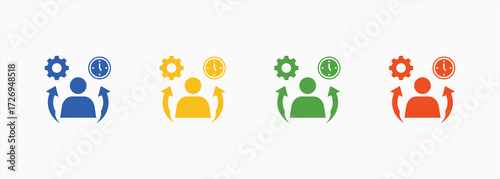 Personal Management Icon Color Multiple Style