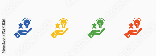 Problem Solving Icon Color Multiple Style
