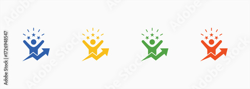 Motivation Icon Color Multiple Style