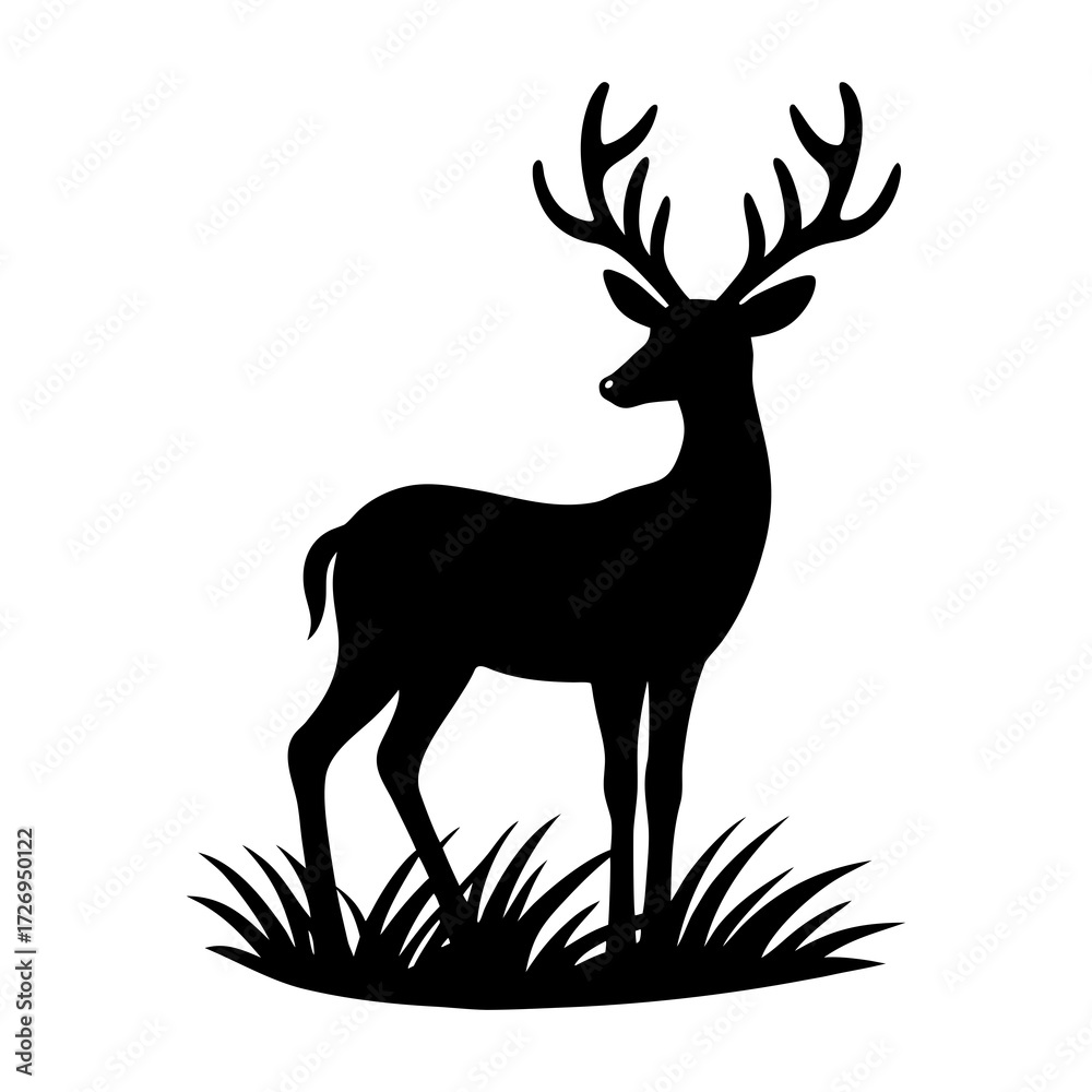 Obraz premium deer silhouette vector