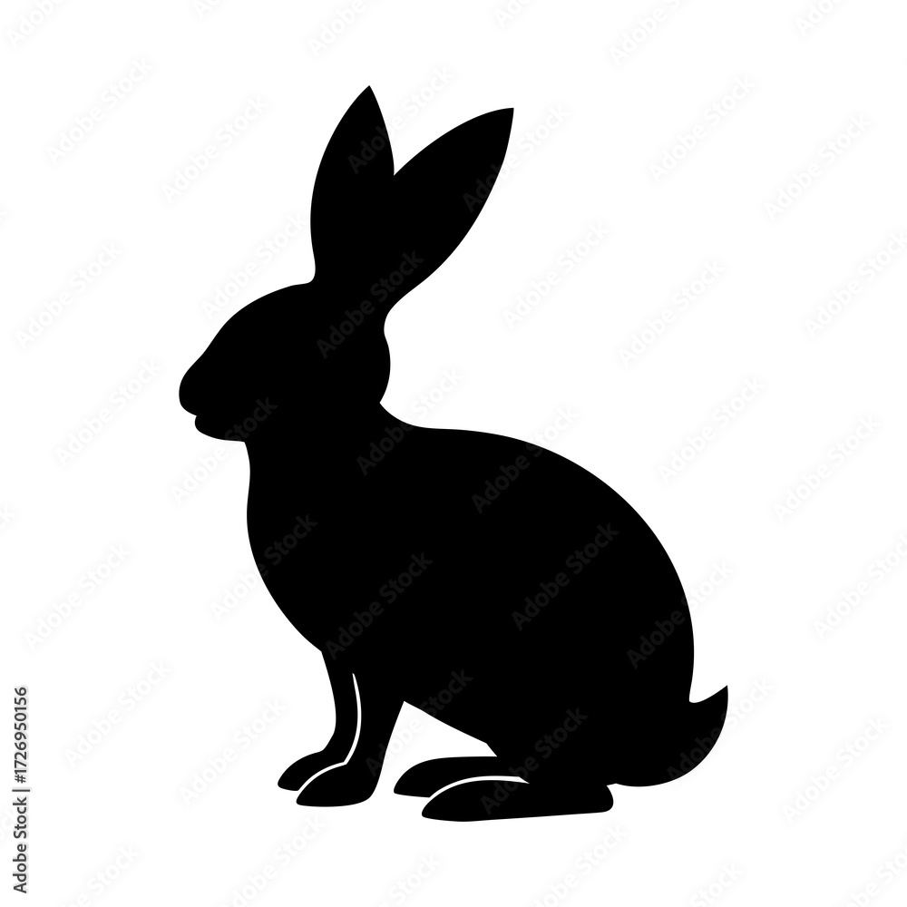 Obraz premium black rabbit silhouette