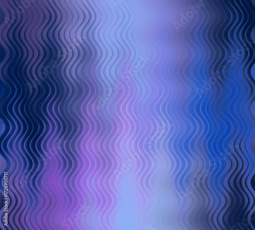 Obraz na plátně Abstract cool blue and purple gradient pattern with wavy vertical lines and subt