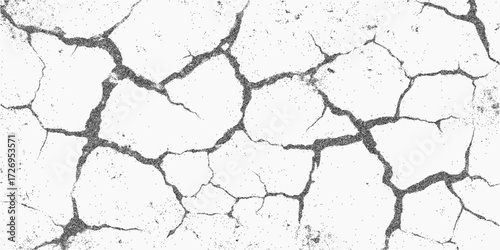 Background with a cracked surface effect, rough lines and speckled grain, dusty paper texture with faded ink details and subtle vintage noise.