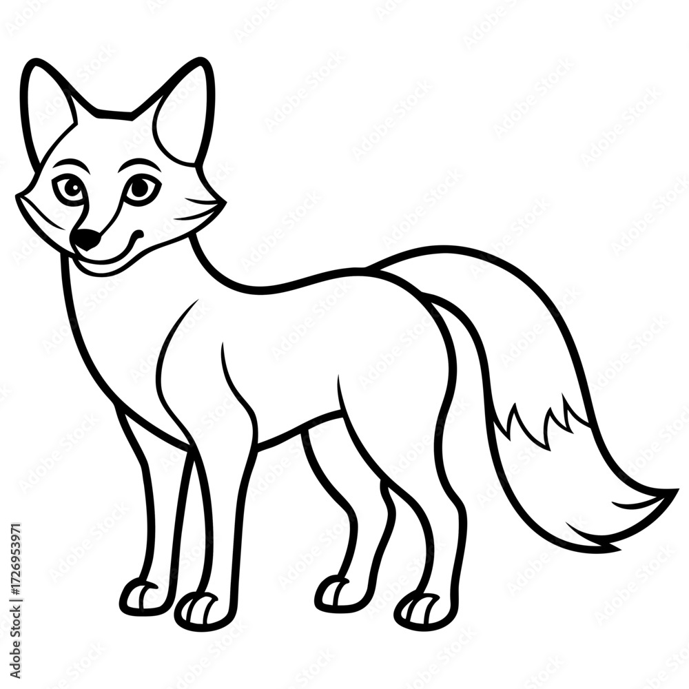 Obraz premium Foxy line art vector