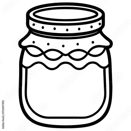 Jam line art vector