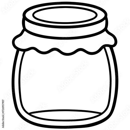 Jam line art vector