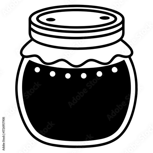Jam line art vector
