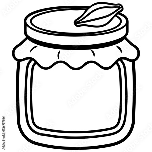 Jam line art vector