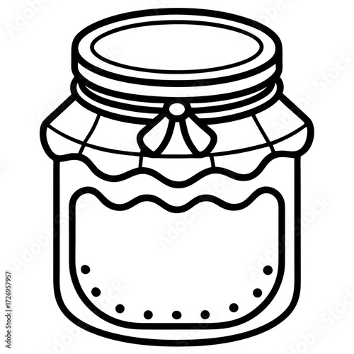 Jam line art vector