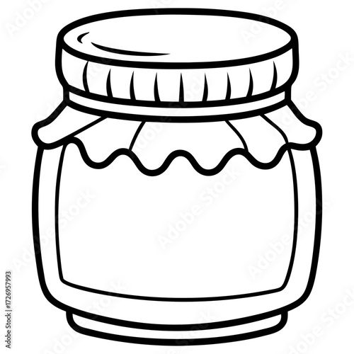 Jam line art vector