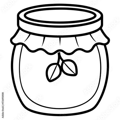 Jam line art vector