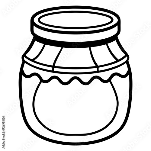Jam line art vector