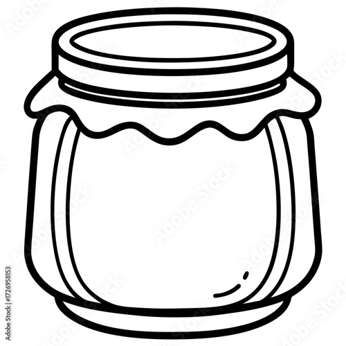 Jam line art vector