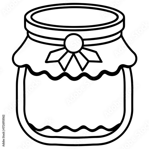 Jam line art vector