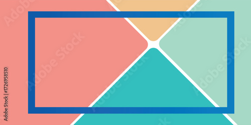 Colorful geometric shapes, square paper,Background