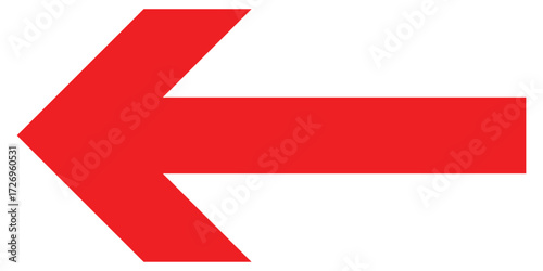 Free Download Red isolated arrow icon on white background.  Modern simple vector arrow on white page. Pointing arrow icon set. Left side pointing arrowhead. EPS 10.  - GFXLoad