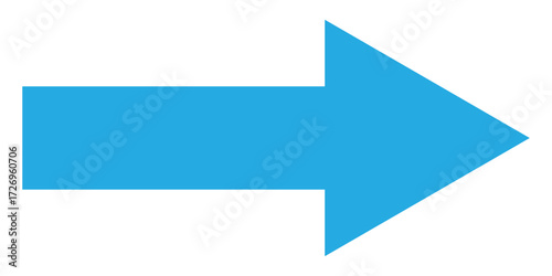 Blue isolated arrow icon on white background.  Modern simple vector arrow on white page. Pointing arrow icon set. Right side pointing arrowhead. EPS 10. Blue arrow-head pointing vector.  
