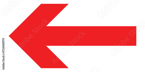 Free Download Red isolated arrow icon on white background.  Modern simple vector arrow on white page. Pointing arrow icon set. Left side pointing arrowhead. EPS 10.  - GFXLoad