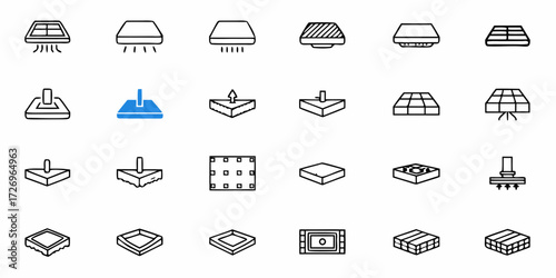 Collection of various square and rectangular icon designs